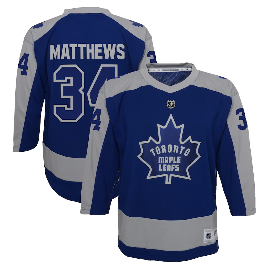 Cheap Custom Youth Toronto Maple Leafs 34 Auston Matthews Blue 2020-21 Special Edition Replica Player NHL Jersey